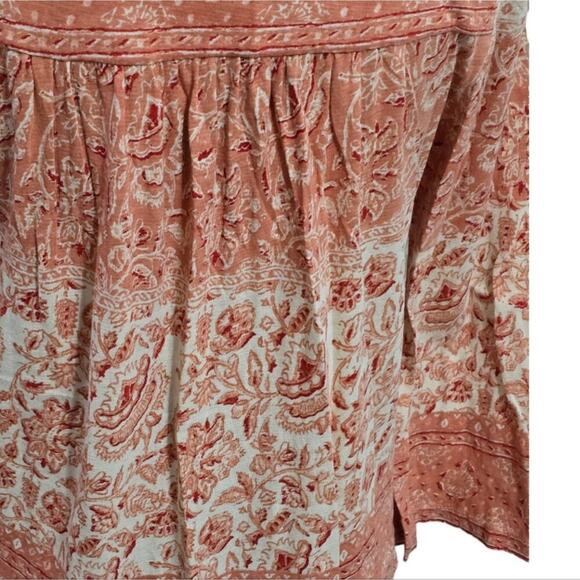 Lucky brand Mauve and white Oversized Boho Peasant Blouse Size Small - Picture 6 of 9